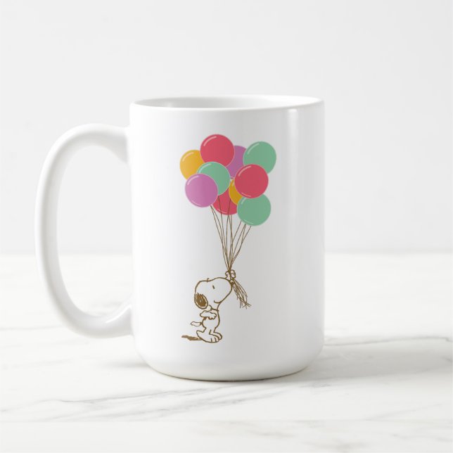 Snoopy och ballonger kaffemugg (Vänster)