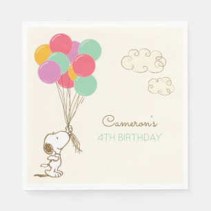 Snoopy och ballonger pappersservett