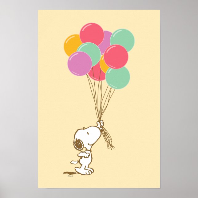 Snoopy och ballonger poster (Framsidan)