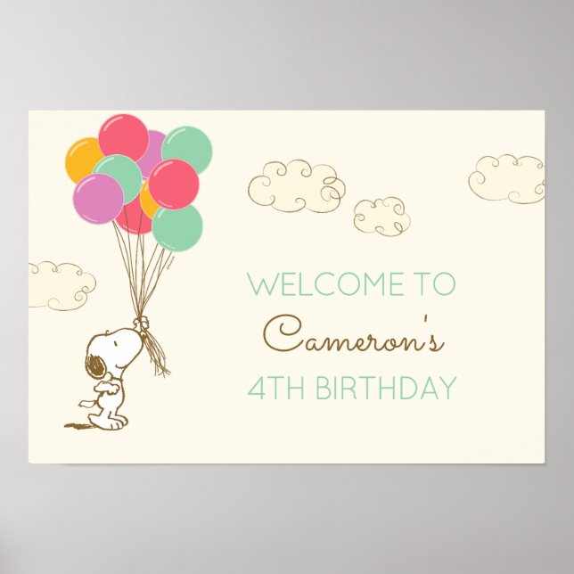 Snoopy och ballonger poster (Framsidan)