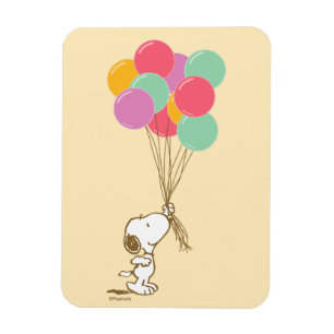 Snoopy- och ballongmagnet magnet