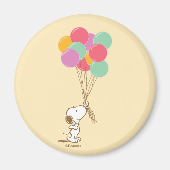 Snoopy- och ballongmagnet magnet (Framsidan)