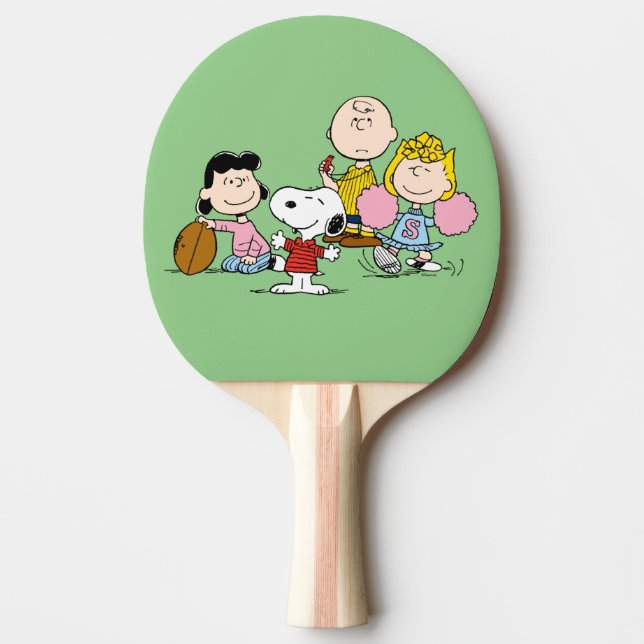 Snoopy och Gang Play Football Pingisracket (Framsidan)