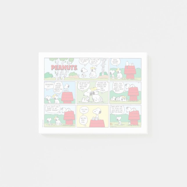 Snoopy och hans bröder Andy & Olaf Post-it Block (Framsida)