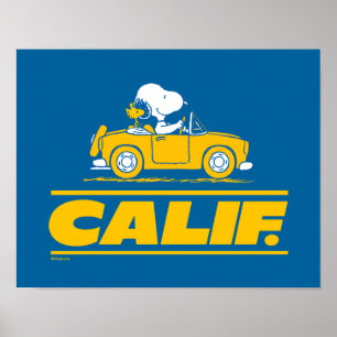 Snoopy och Woodstocks Kalifornien-resa Poster