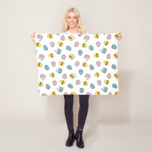 Snoopy Påskägg Mönster Fleecefilt