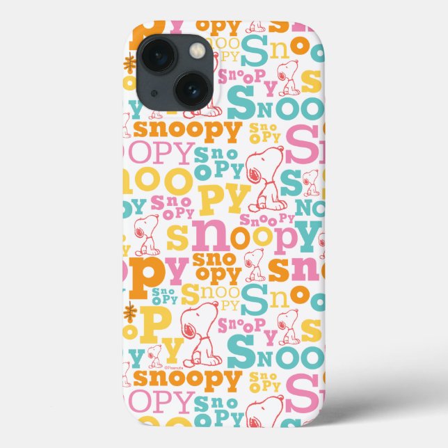 Snoopy Pastel Text Pattern (Baksida)