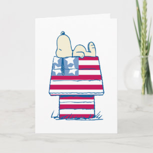 Snoopy Patriotic TACK Helgkort