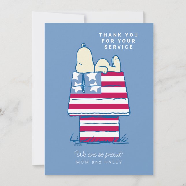 Snoopy Patriotic | TACK Julkort (Framsida)