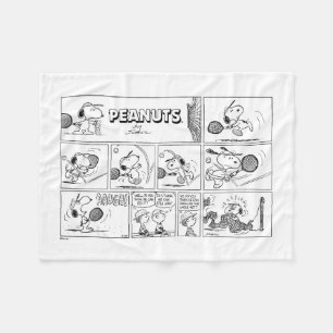 Snoopy Plays Tennis Fleecefilt