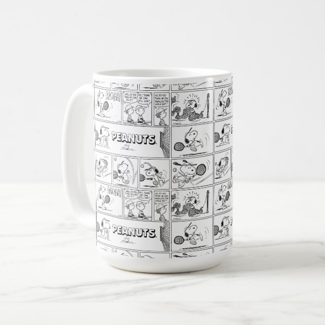 Snoopy Plays Tennis Kaffemugg (Framsida vänster)