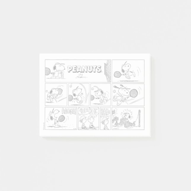 Snoopy Plays Tennis Post-it Block (Framsida)