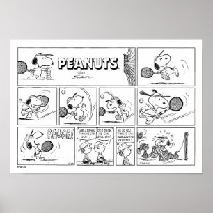 Snoopy Plays Tennis Poster