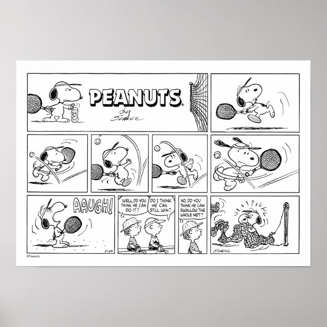 Snoopy Plays Tennis Poster (Framsidan)