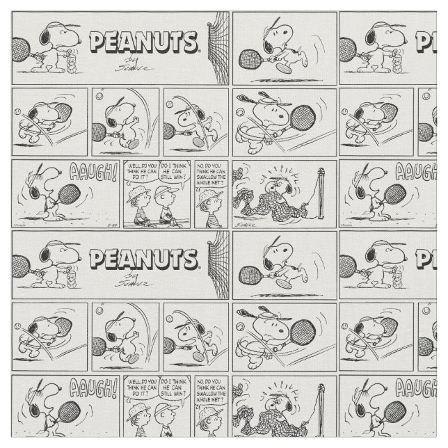 Snoopy Plays Tennis Tyg (Närbild)