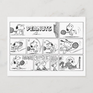 Snoopy Plays Tennis Vykort