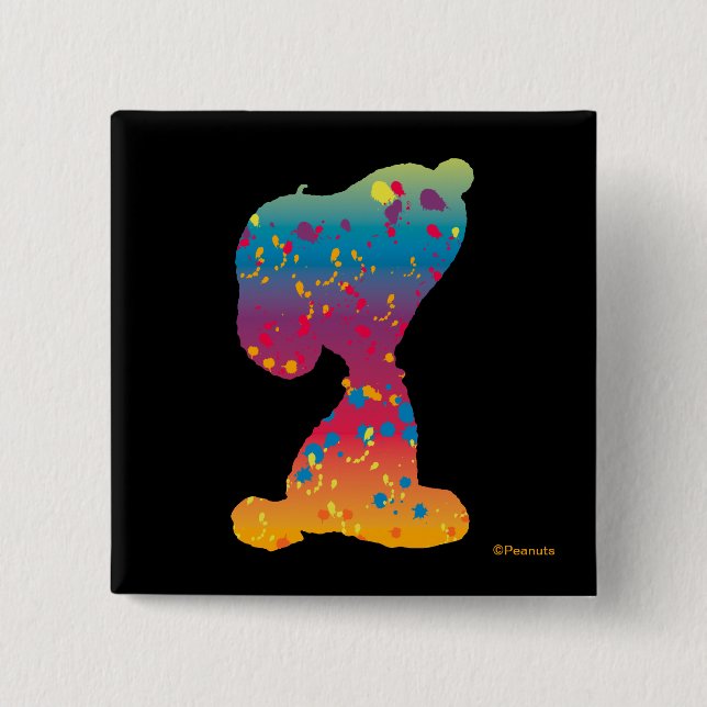 Snoopy Rainbow Graffiti Silhouette Knapp (Framsida)