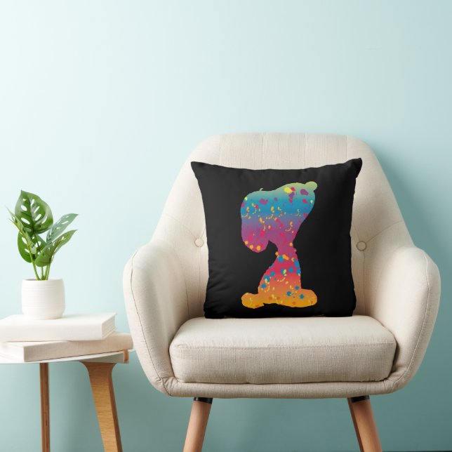 Snoopy Rainbow Graffiti Silhouette Kudde (Stol)