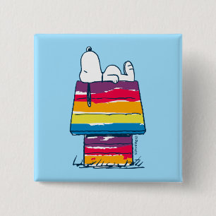 Snoopy Rainbow Hund House Knapp