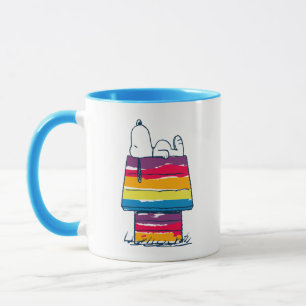 Snoopy   Rainbow Hund House Mugg