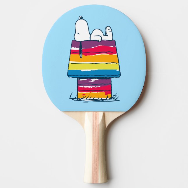 Snoopy | Rainbow Hund House Pingisracket (Framsidan)
