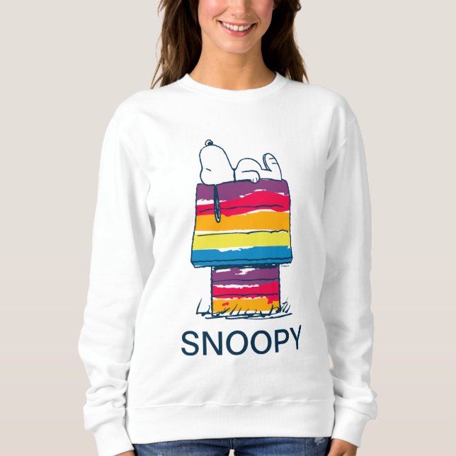 Snoopy | Rainbow Hund House T Shirt (Framsida)