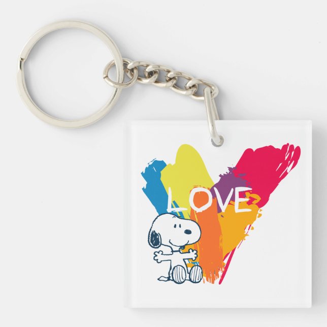Snoopy | Rainbow Kärlek Heart (Framsidan)
