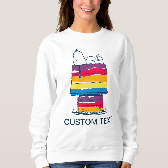 Snoopy | Regnbågs Hundhus T Shirt (Framsida)