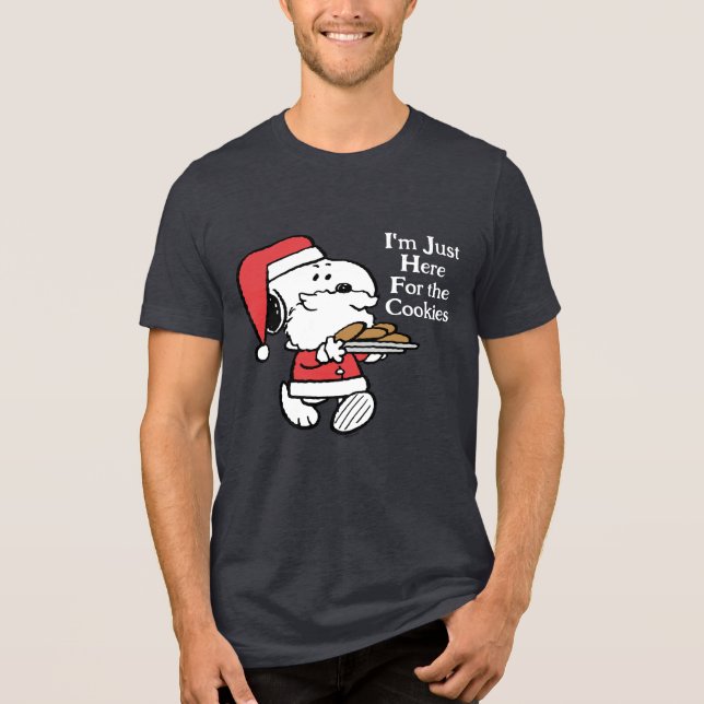 Snoopy Santa | I'm Just Here for the Cookies T Shirt (Framsida)