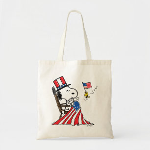 Snoopy Sewing 4:e juli Flagga Tygkasse