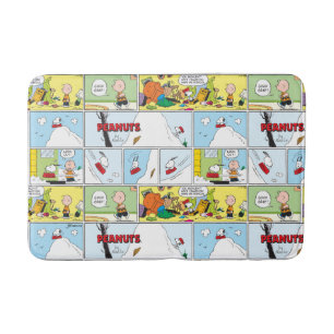 Snoopy Sled Riding Food Dish Badrumsmatta