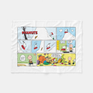 Snoopy Sled Riding Food Dish Fleecefilt