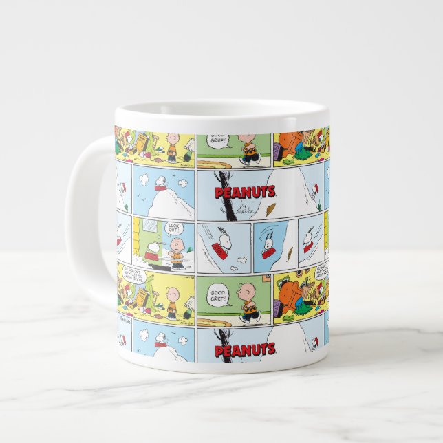 Snoopy Sled Riding Food Dish Jumbo Mugg (Framsida vänster)