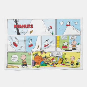 Snoopy Sled Riding Food Dish Kökshandduk