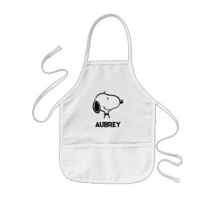 Snoopy Smile Giggle Laugh Lägg till ditt namn Barnförkläde