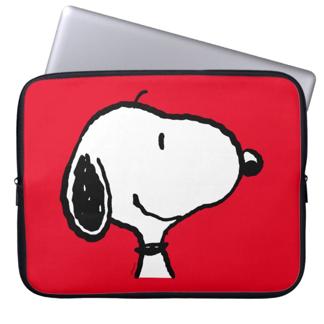 Snoopy Smile Giggle Laugh Laptop Fodral (Framsidan)