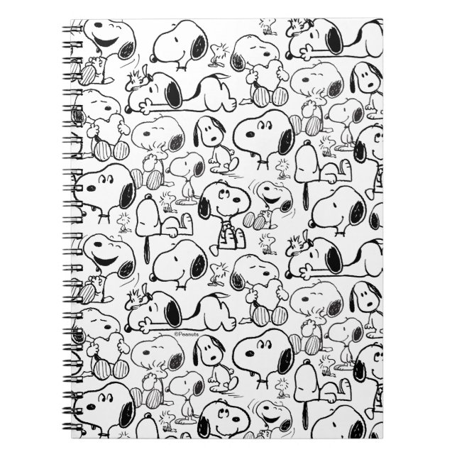 Snoopy Smile Giggle Laugh Mönster Anteckningsbok (Framsidan)