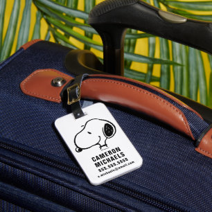 Snoopy Smile Giggle Laugh Mönster Bagagebricka