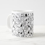 Snoopy Smile Giggle Laugh Mönster Jumbo Mugg<br><div class="desc">Ta en titt på den här toppen söta designen med soopisk roligt med olika attityder.</div>