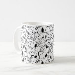 Snoopy Smile Giggle Laugh Mönster Kaffemugg<br><div class="desc">Ta en titt på den här toppen söta designen med soopisk roligt med olika attityder.</div>