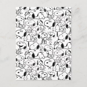 Snoopy Smile Giggle Laugh Mönster Vykort