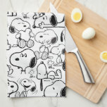 Snoopy Smile Giggle Laugh Pattern Kökshandduk<br><div class="desc">Take a look at this super cute design featuring Snoopy fun various poses.</div>