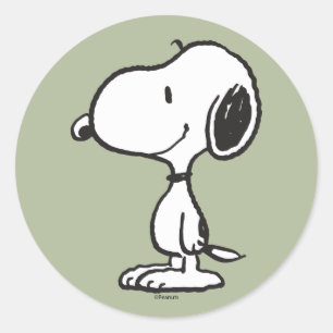 Snoopy Smile Giggle Laugh Runt Klistermärke