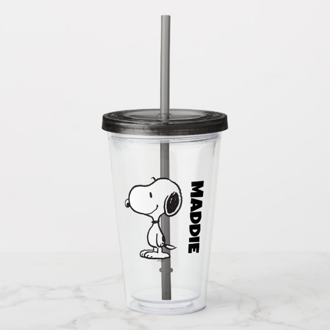 Snoopy Smile Giggle Laugh Take Away Mugg (Framsida)