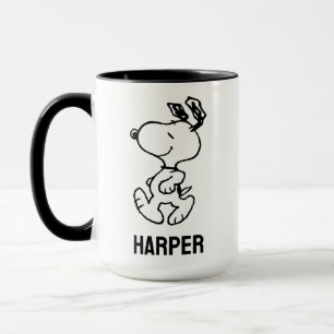 Snoopy So Sweet Flower Mönster Lägg till ditt na Mugg