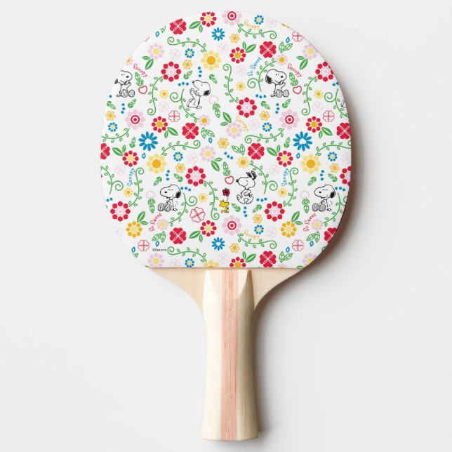 Snoopy So Sweet Flower Mönster Pingisracket (Framsidan)