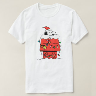 snoopy som sover på vintern t shirt