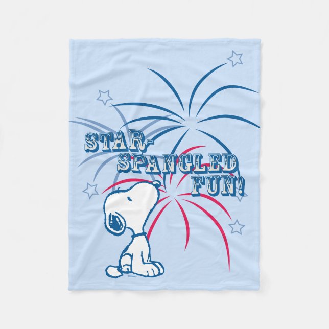 Snoopy Star Spangled Fun Fleecefilt (Framsidan)