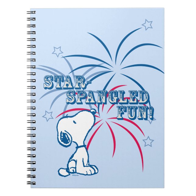 Snoopy Star-spridd Roligt Anteckningsbok (Framsidan)