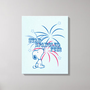 Snoopy Star-spridd Roligt Canvastryck